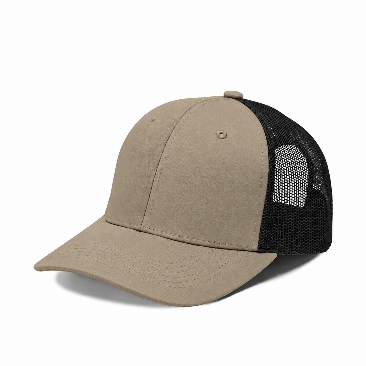 Plain Slight Curve 6Panel Mesh Hat 6001