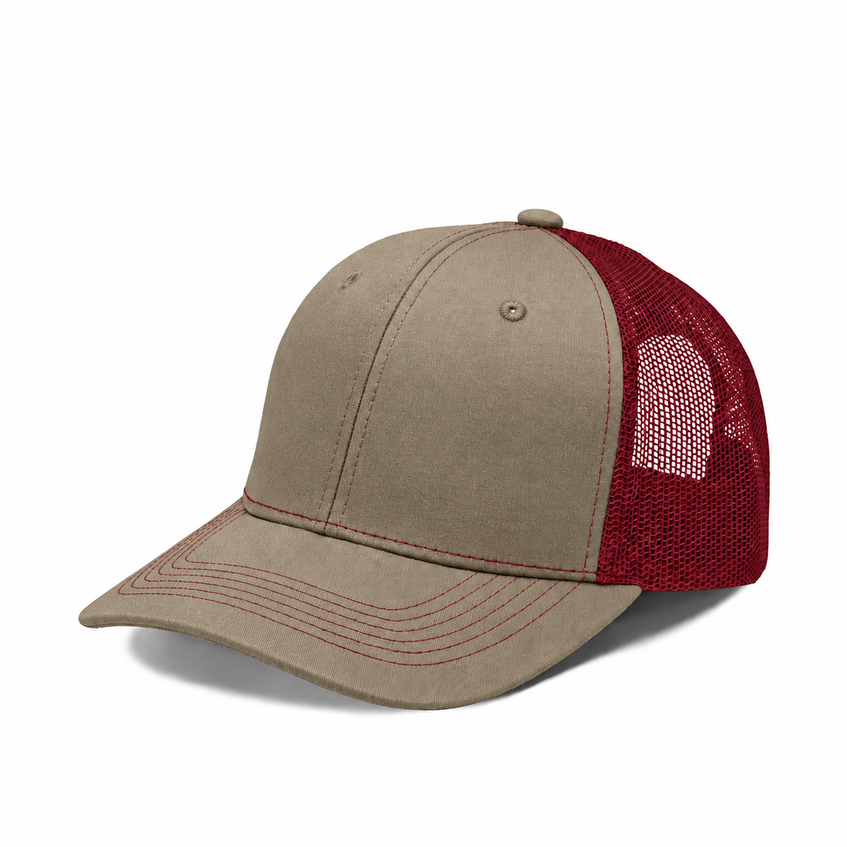 Plain Slight Curve 6Panel Mesh Hat 6001