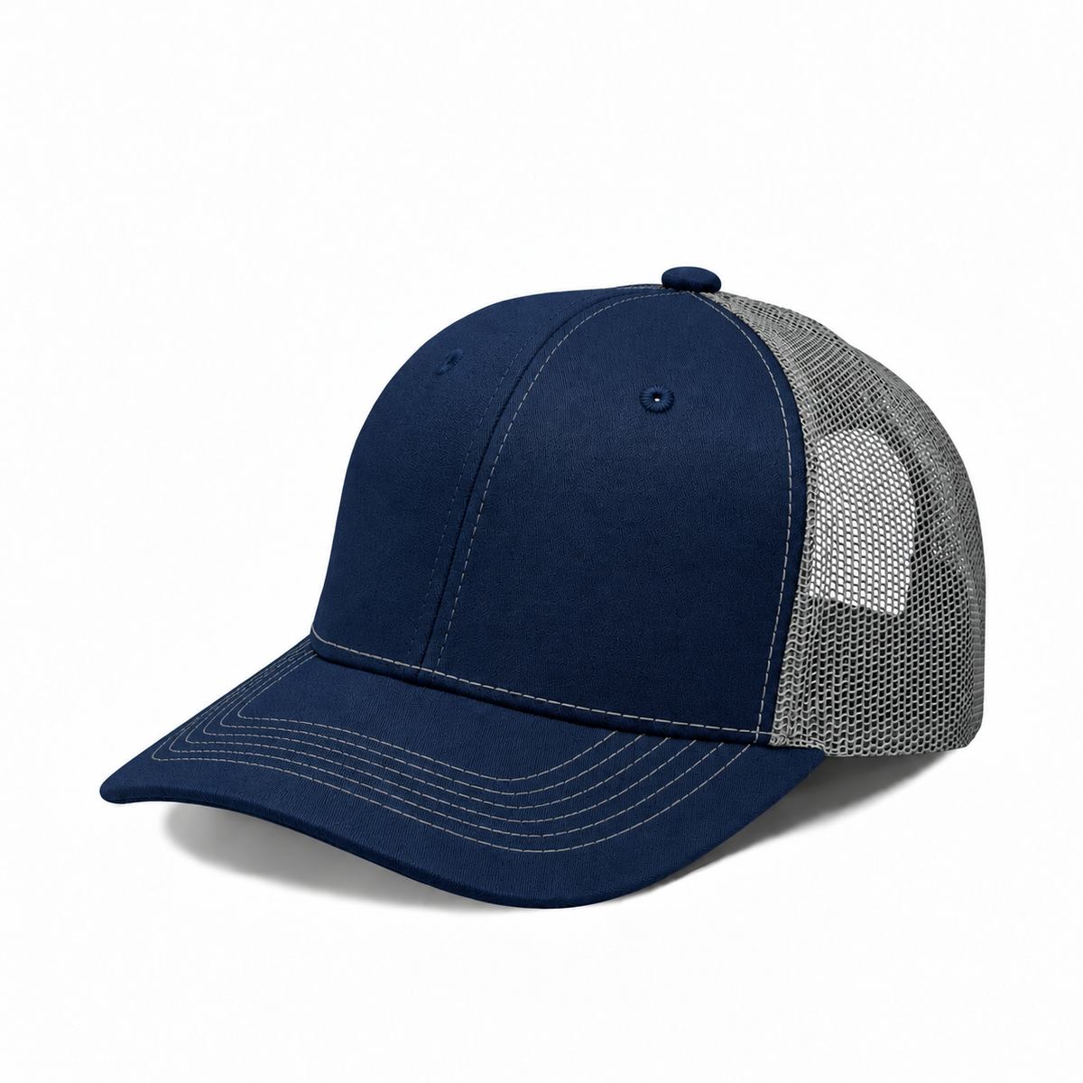 Plain Slight Curve 6Panel Mesh Hat 6001