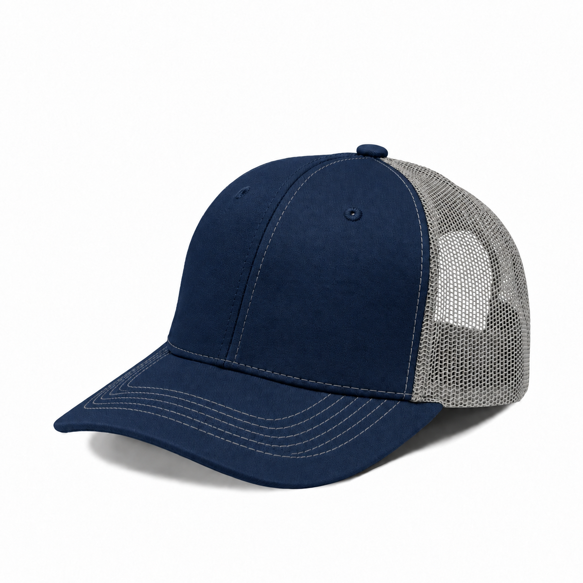 Plain Slight Curve 6Panel Mesh Hat 6001
