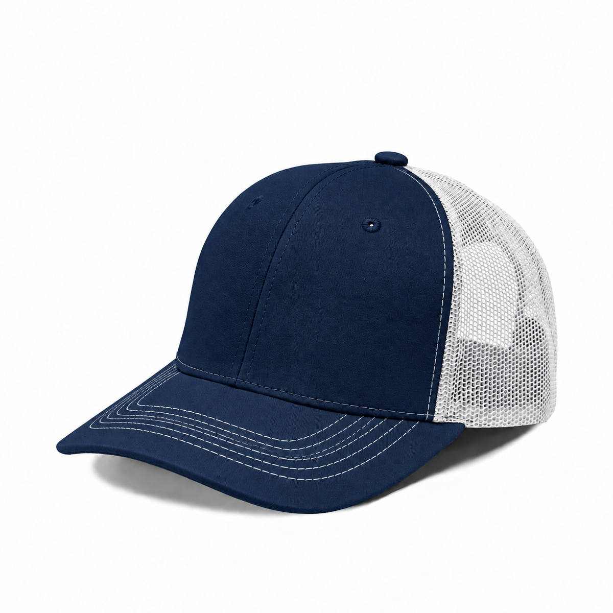 Plain Slight Curve 6Panel Mesh Hat 6001