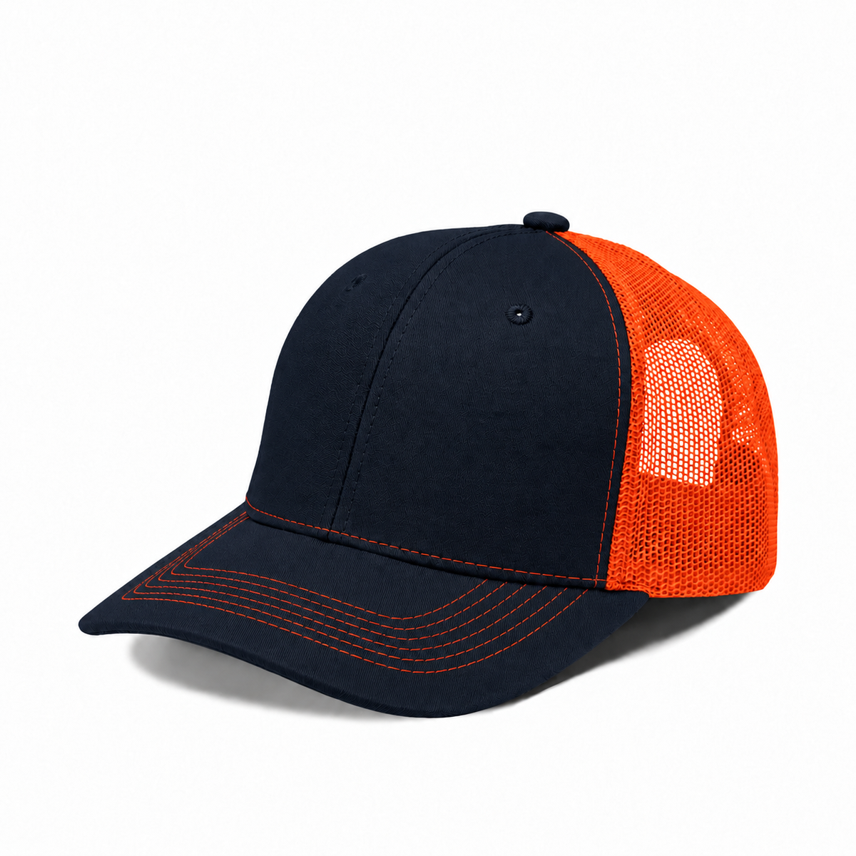 Plain Slight Curve 6Panel Mesh Hat 6001