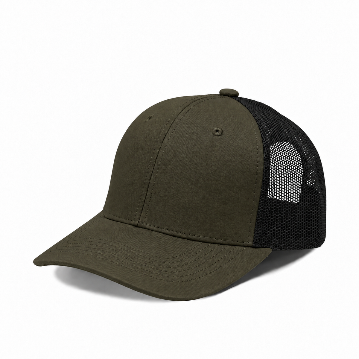 Plain Slight Curve 6Panel Mesh Hat 6001