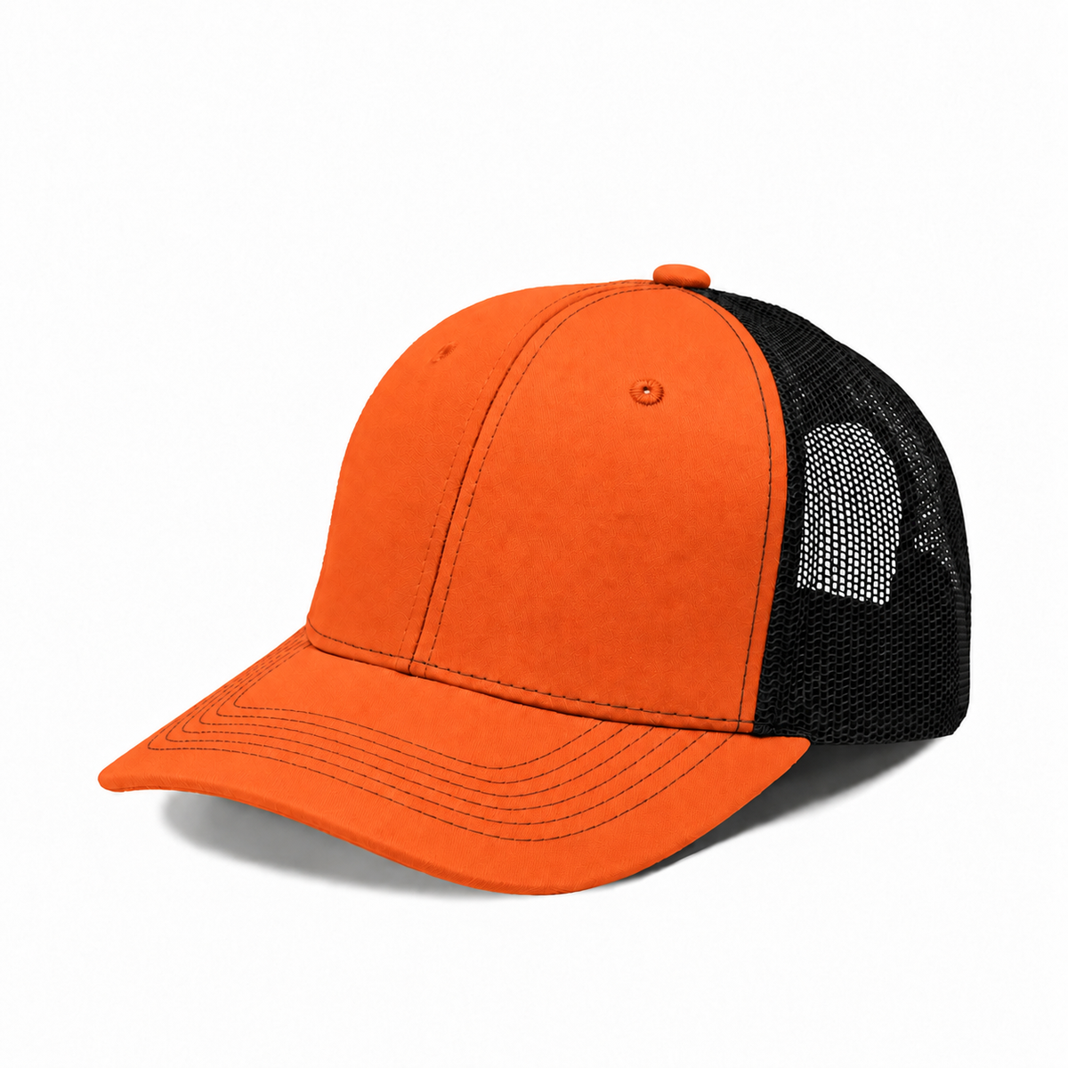 Plain Slight Curve 6Panel Mesh Hat 6001