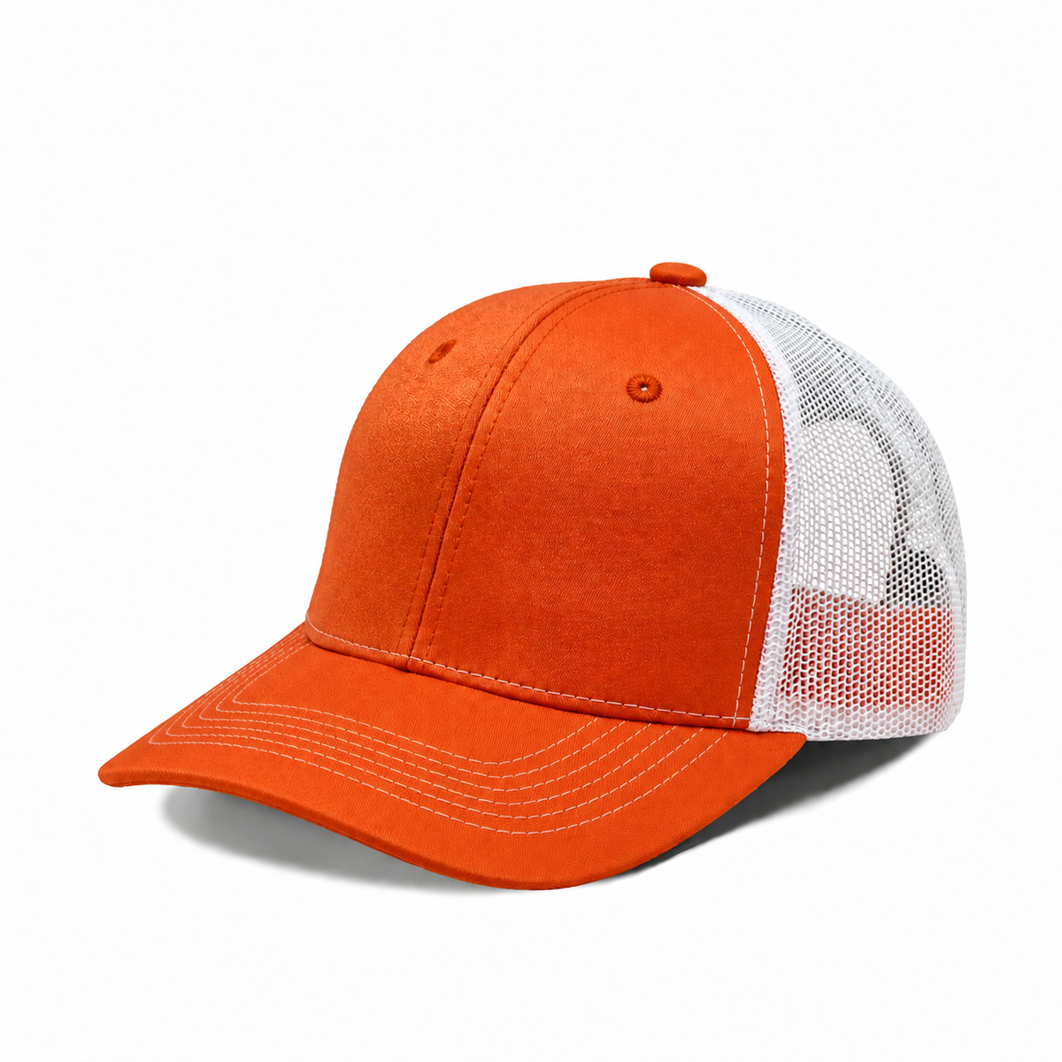 Plain Slight Curve 6Panel Mesh Hat 6001