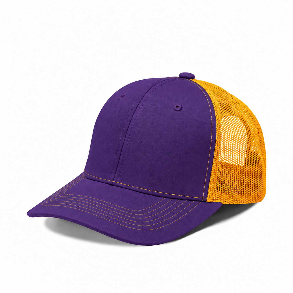 Plain Slight Curve 6Panel Mesh Hat 6001