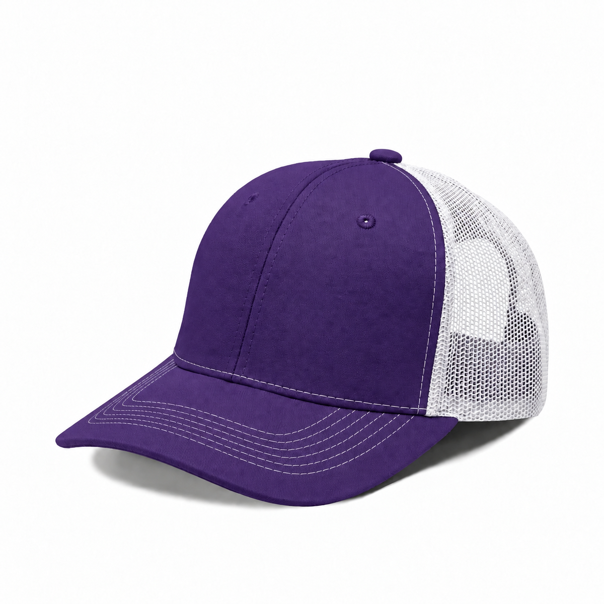 Plain Slight Curve 6Panel Mesh Hat 6001
