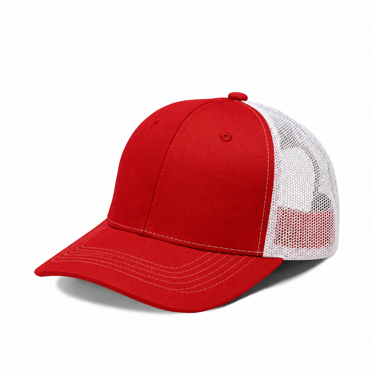 Plain Slight Curve 6Panel Mesh Hat 6001