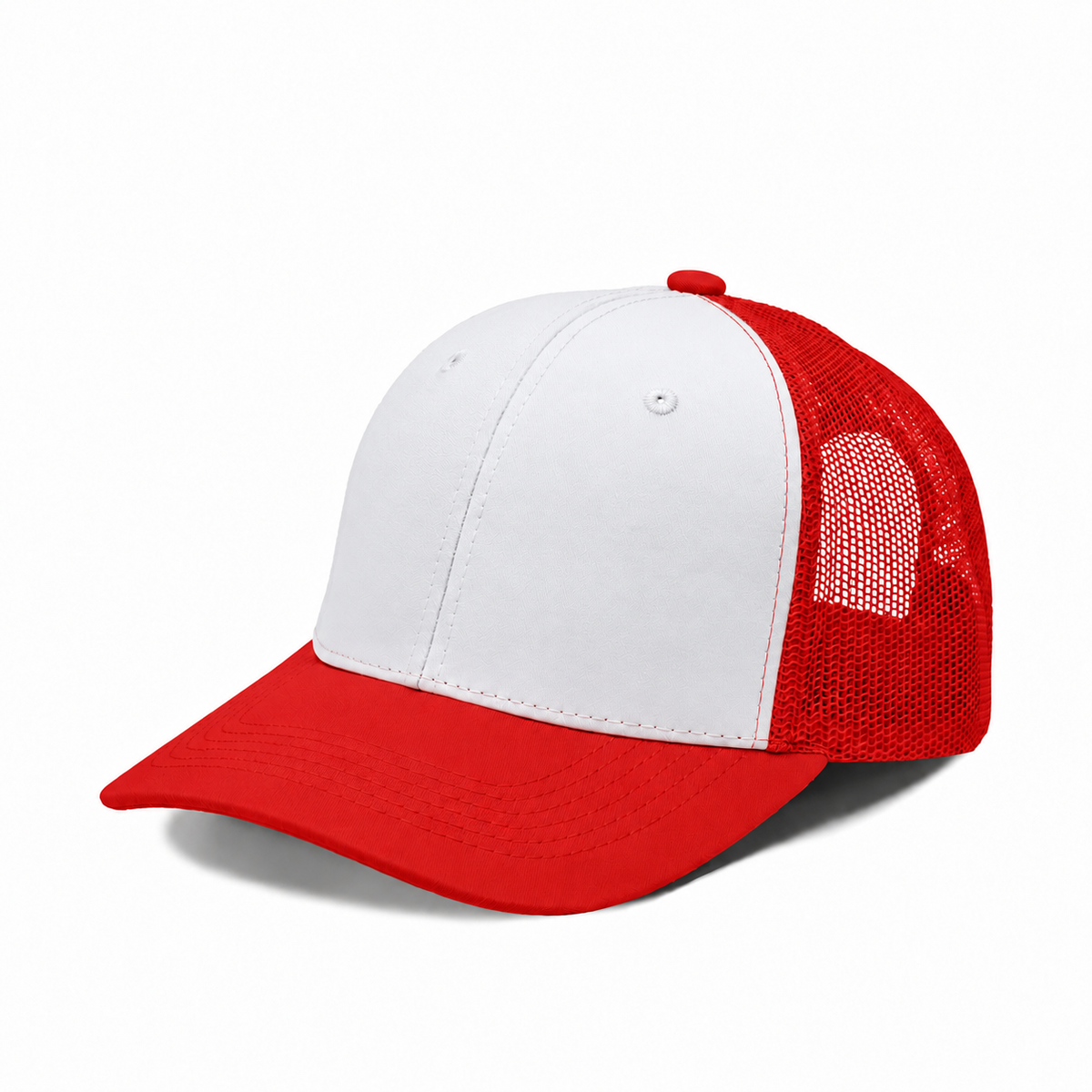 Plain Slight Curve 6Panel Mesh Hat 6001