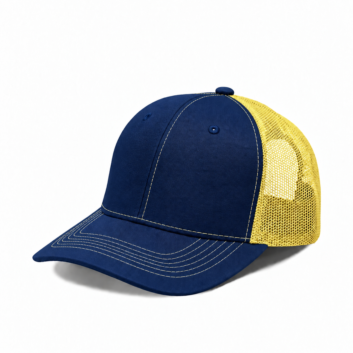 Plain Slight Curve 6Panel Mesh Hat 6001