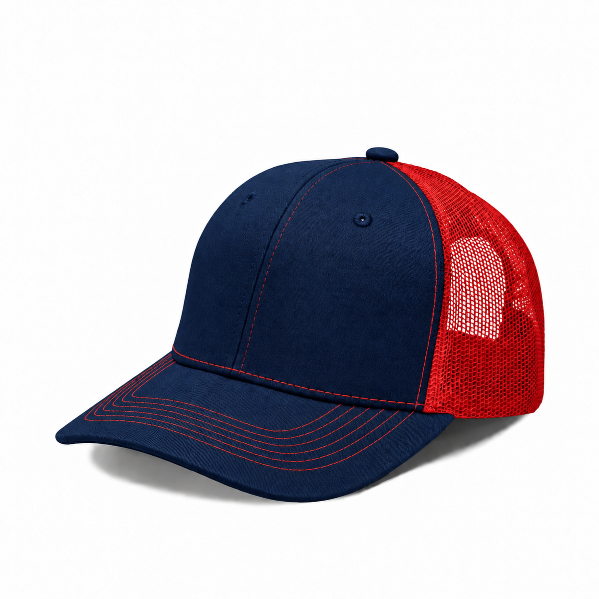 Plain Slight Curve 6Panel Mesh Hat 6001