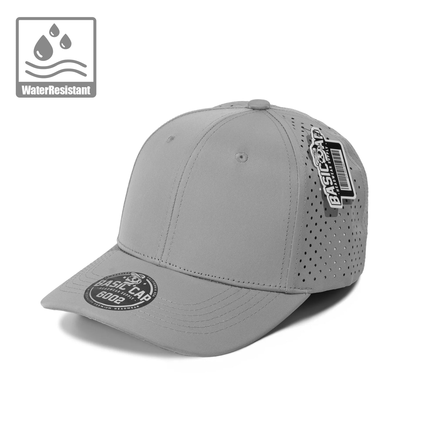 Plain Curve 6Panel Laser Hole Hat Water Repellent 6002