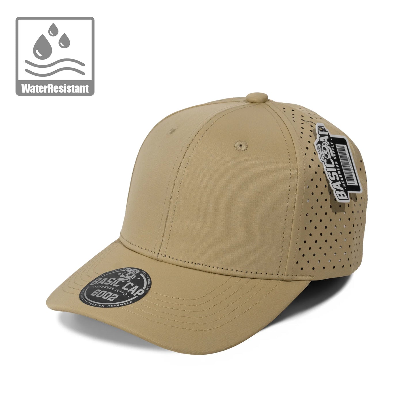 Plain Curve 6Panel Laser Hole Hat Water Repellent 6002