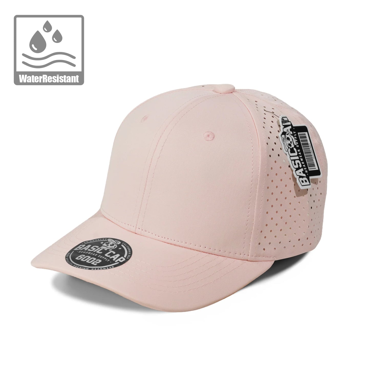 Plain Curve 6Panel Laser Hole Hat Water Repellent 6002