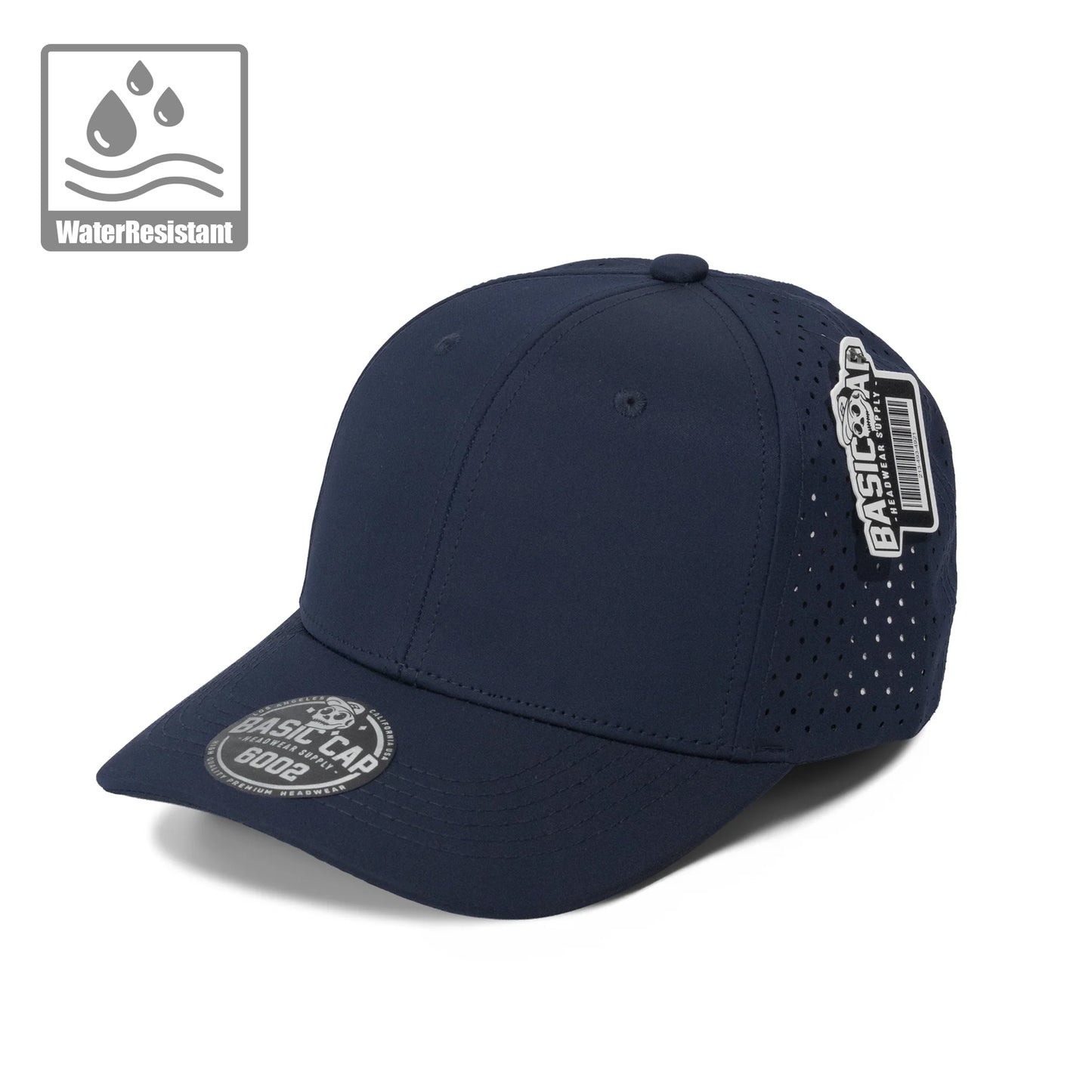 Plain Curve 6Panel Laser Hole Hat Water Repellent 6002