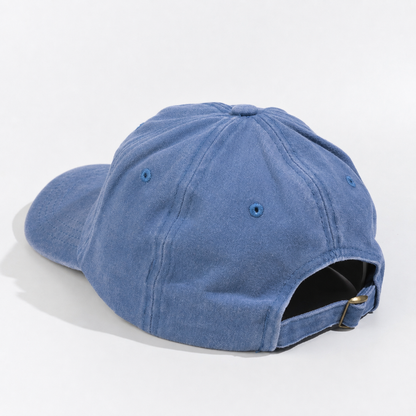 Plain Curve Unstructured Pigment Dyed Dad Hat 6005