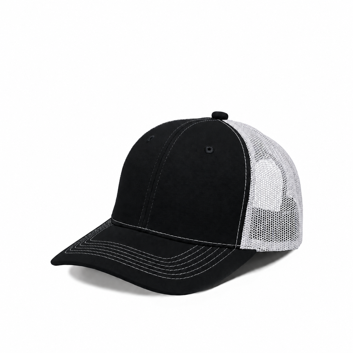 Plain Slight Curve 6Panel JUNIOR Mesh Hat 6009