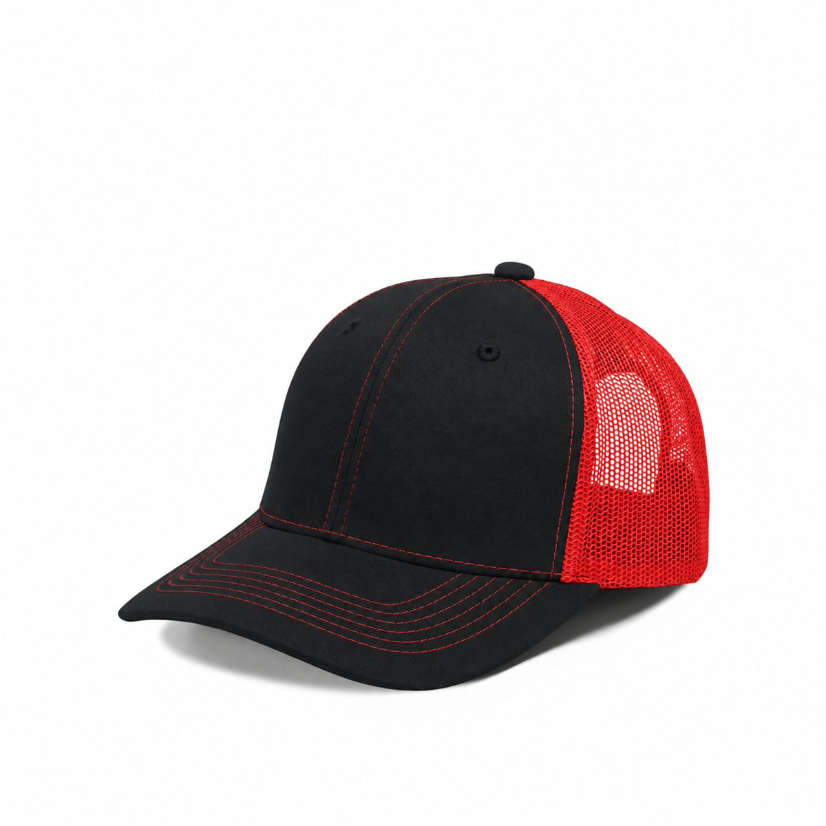 Plain Slight Curve 6Panel JUNIOR Mesh Hat 6009