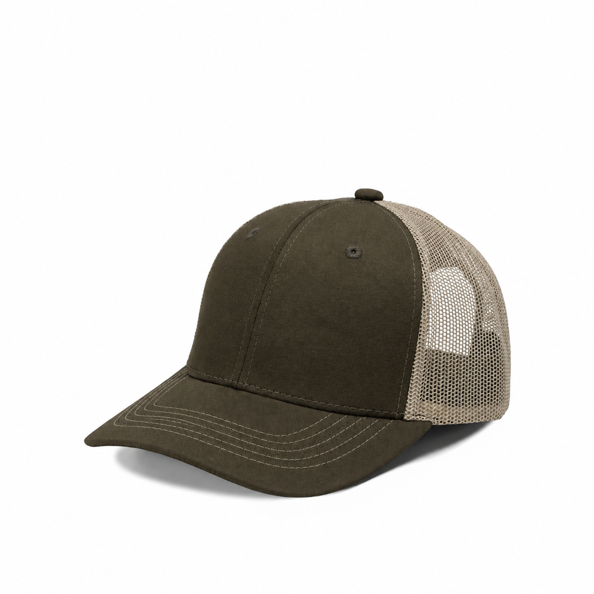 Plain Slight Curve 6Panel JUNIOR Mesh Hat 6009