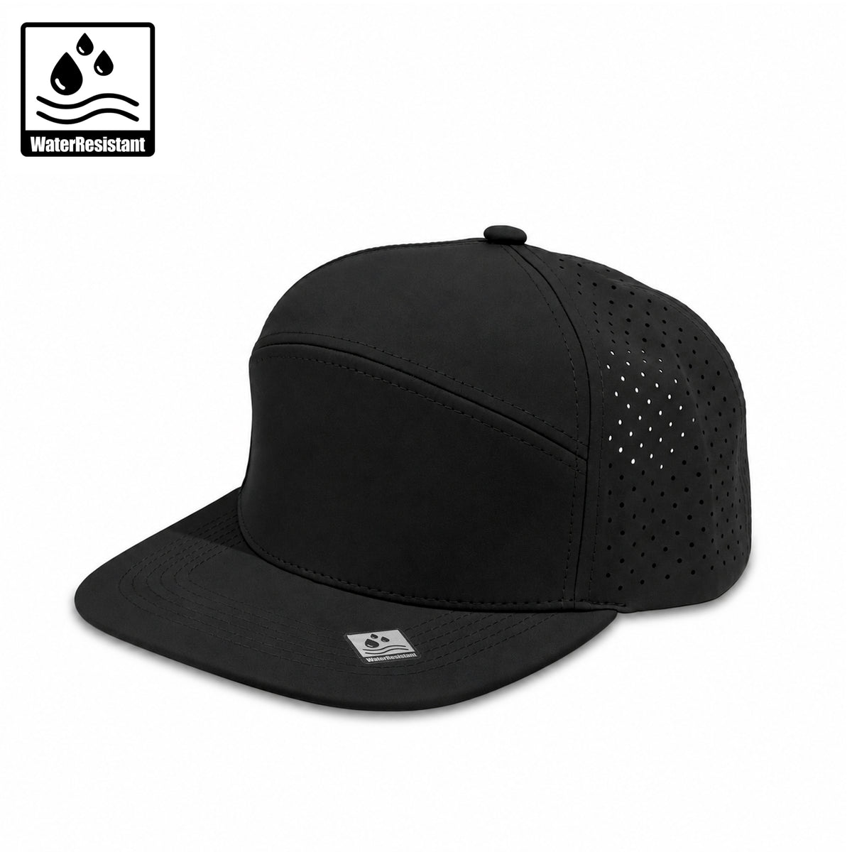 Plain Flat New 6Panel Hat Water Repellent 6053