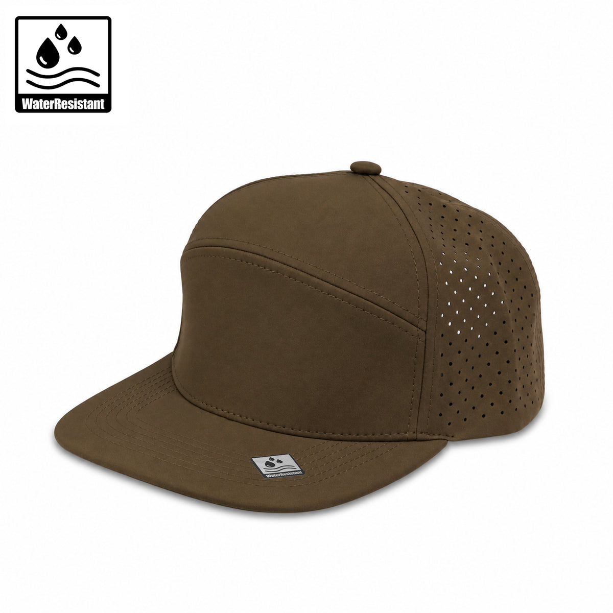 Plain Flat New 6Panel Hat Water Repellent 6053