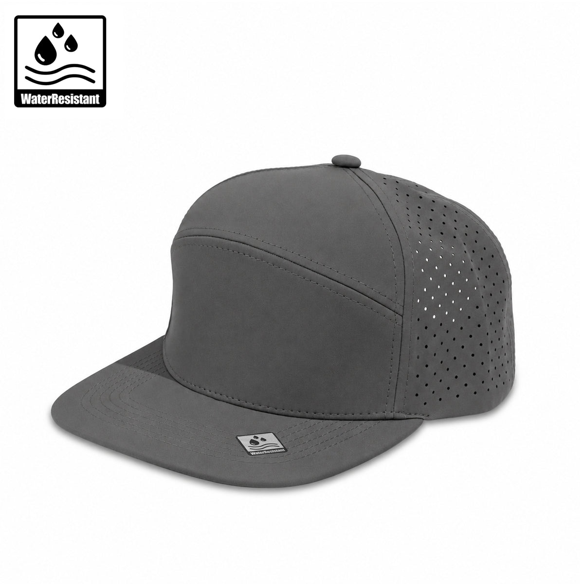 Plain Flat New 6Panel Hat Water Repellent 6053