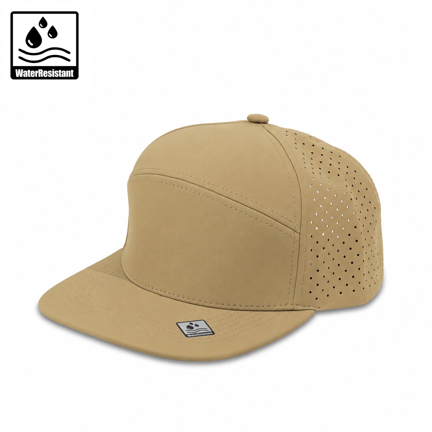 Plain Flat New 6Panel Hat Water Repellent 6053