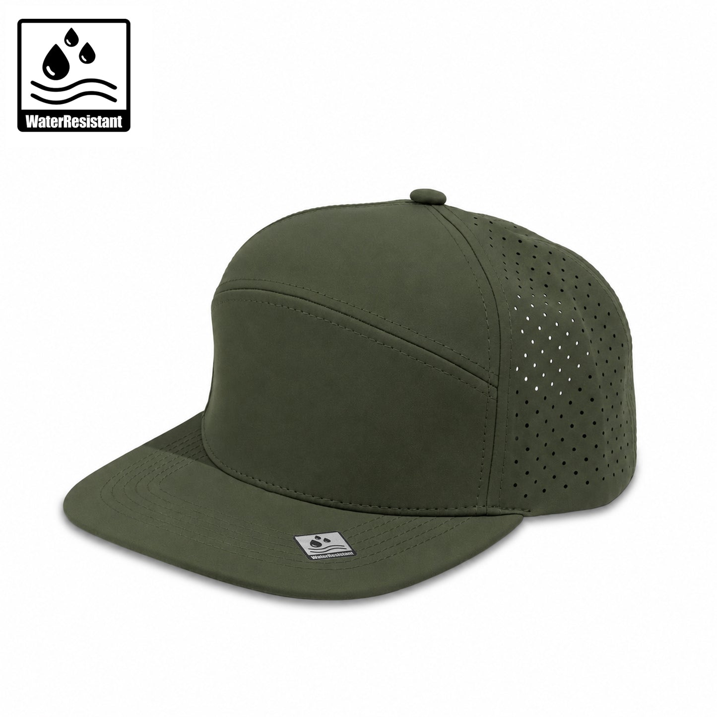 Plain Flat New 6Panel Hat Water Repellent 6053