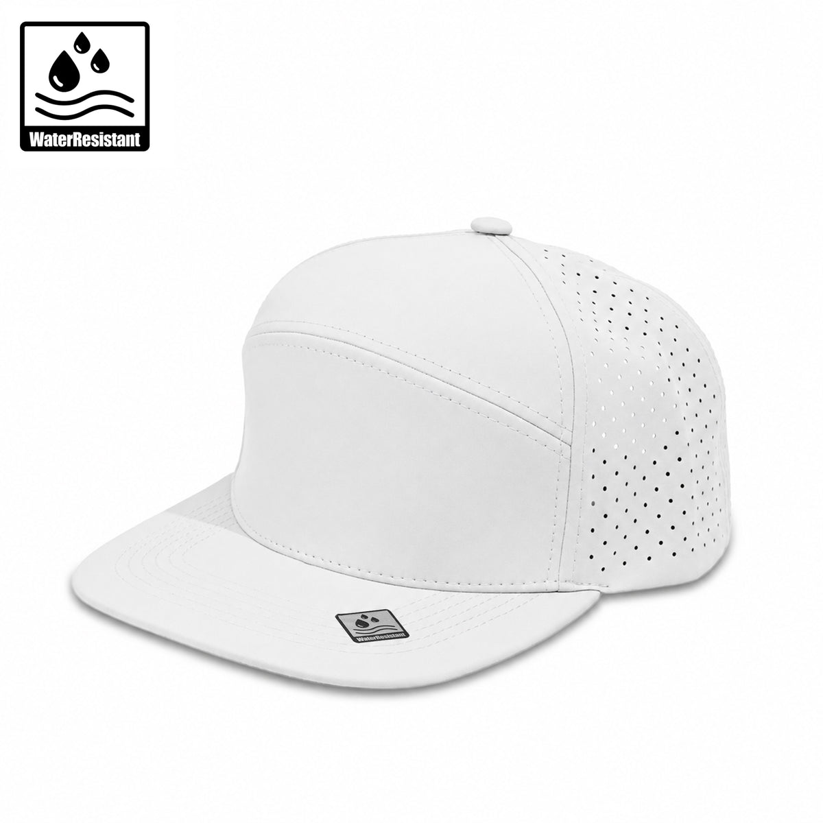 Plain Flat New 6Panel Hat Water Repellent 6053