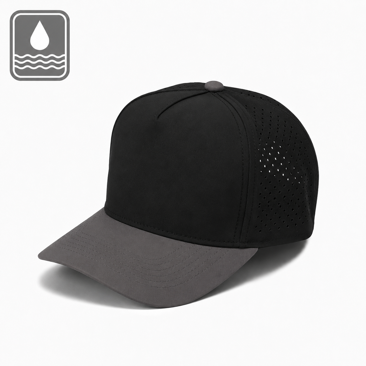 Plain Curve 5Panel Laser Hole Hat Water Repellent 5010