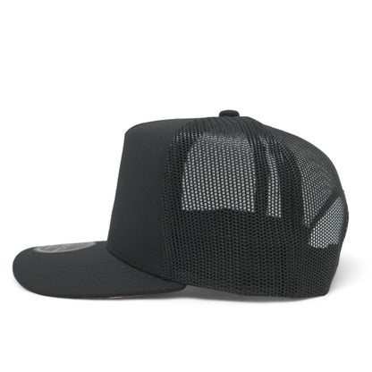 PLAIN CURVE 5PANEL UNDER USA PRINTED MESH HAT - P5MU