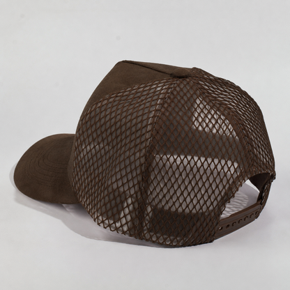 Plain Curve 5Panel Suede Net Mesh Hat 5005-1