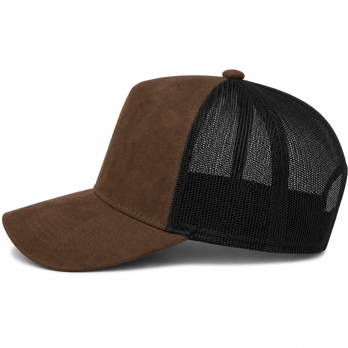 Plain 5Panel Suede Curve Mesh 5005