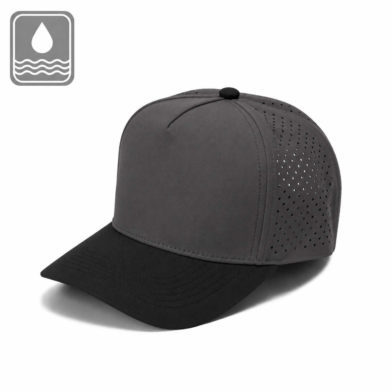 Plain Curve 5Panel Laser Hole Hat Water Repellent 5010