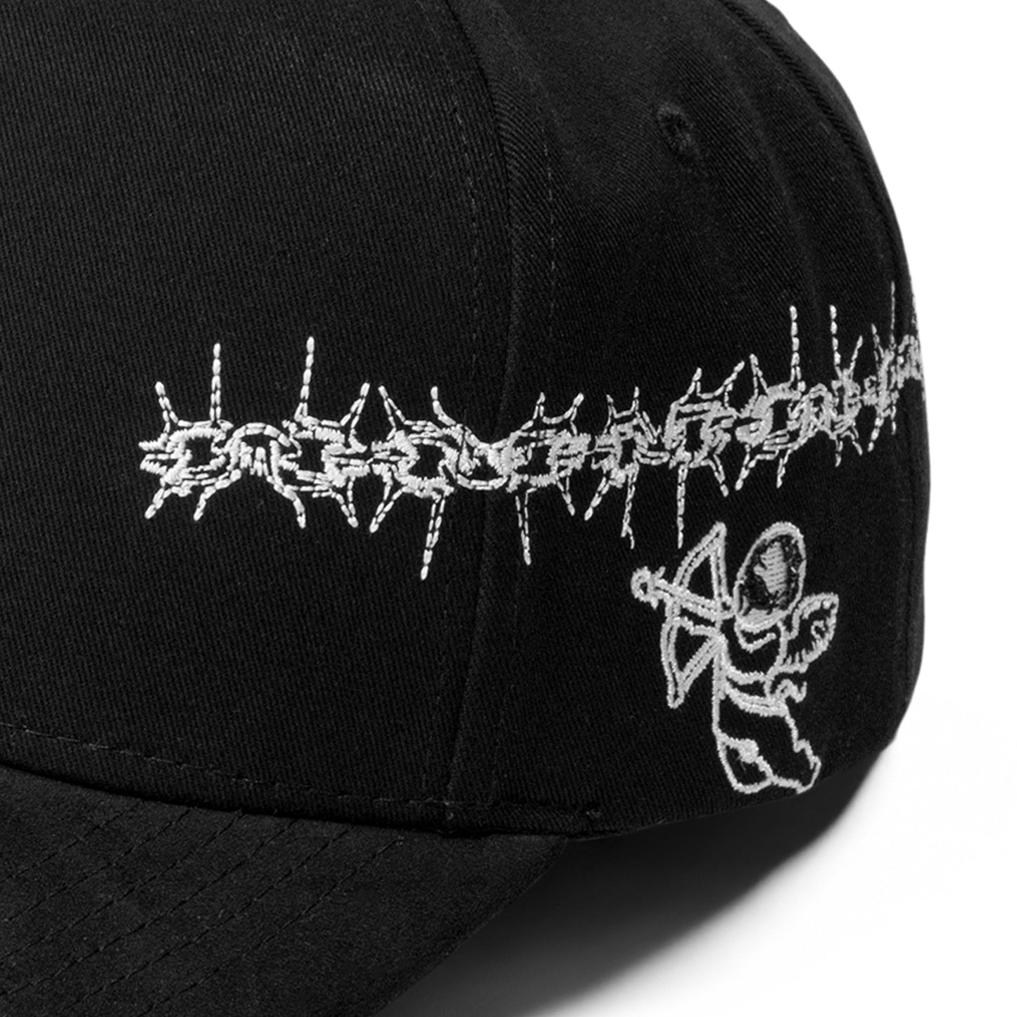 Plain 5Panel Fancy Suede Hat BARBED WIRE