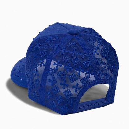 Plain 5Panel Suede Mesh Monogram with Rhinestones 5021