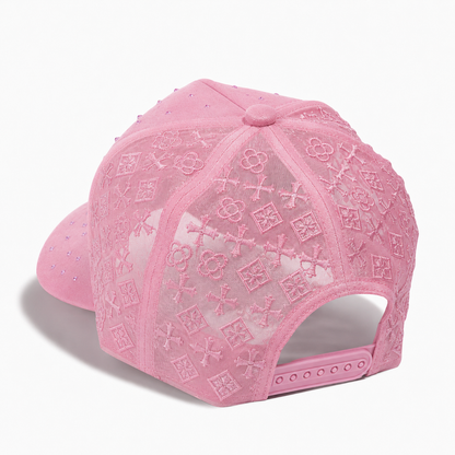 Plain 5Panel Suede Mesh Monogram with Rhinestones 5021