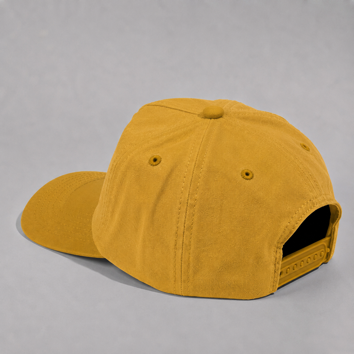 Plain Slight Curve Unstructured 5Panel Oxford Hat 5019
