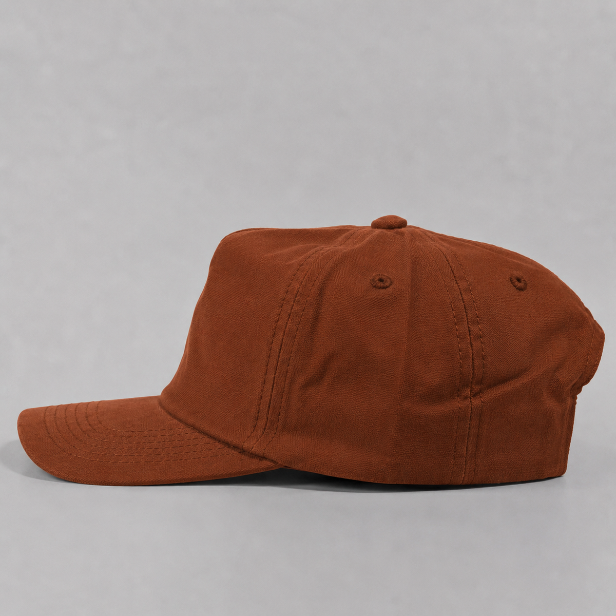 Plain Slight Curve Unstructured 5Panel Oxford Hat 5019
