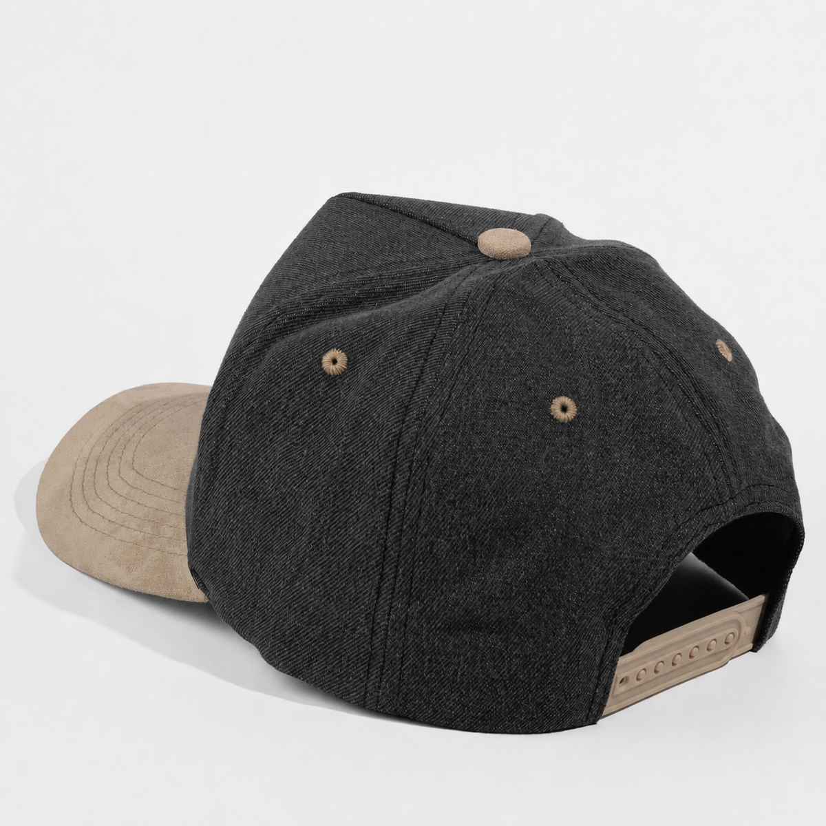 Plain Curve 5Panel Jean Suede Hat 5026