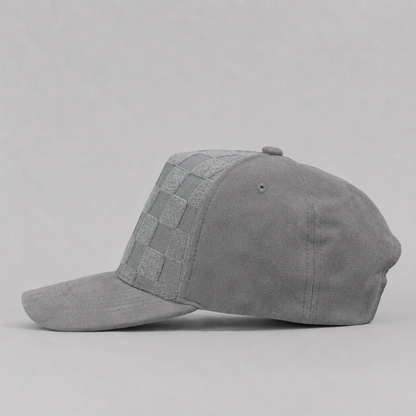 Plain Curve 5Panel Check Suede Hat 5029