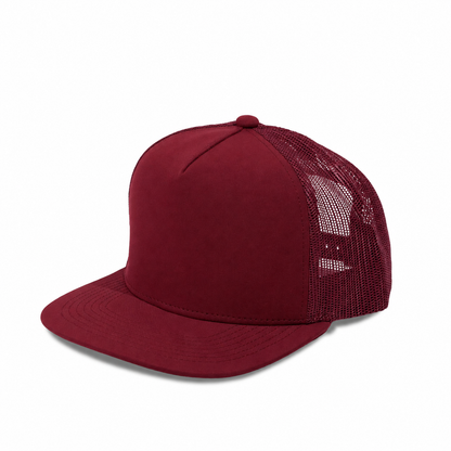 Plain Flat 5Panel Mesh Hat 5052