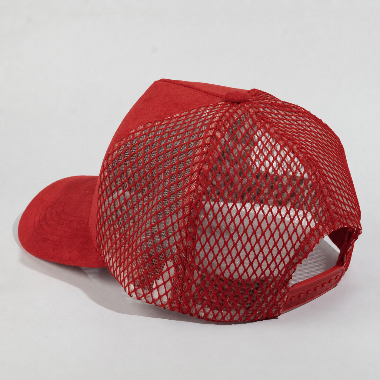 Plain Curve 5Panel Suede Net Mesh Hat 5005-1