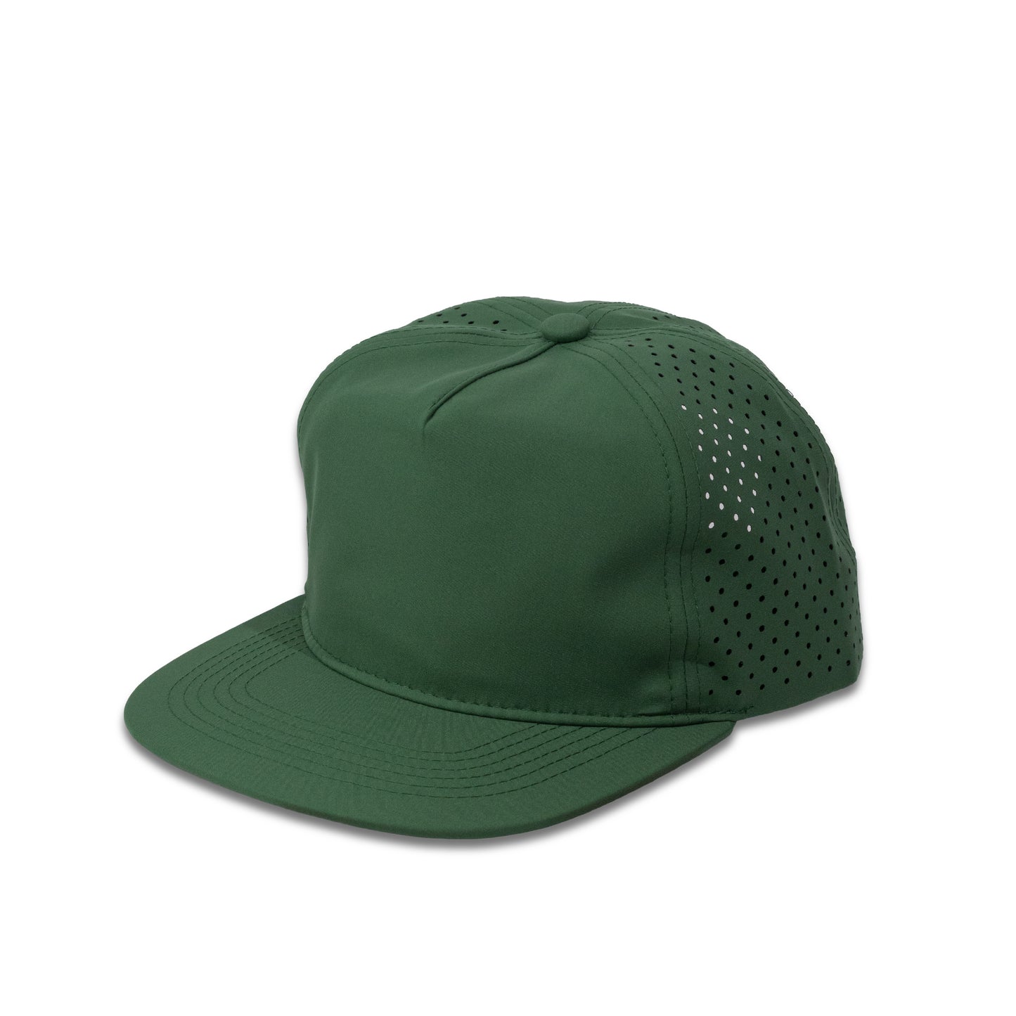 Plain Unstructured Flat 5Panel Laser Hole Hat Water Repellent 5053