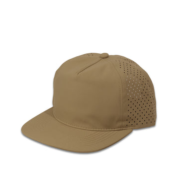 Plain Flat Unstructured 5Panel Laser Hole Hat Water Repellent 5053