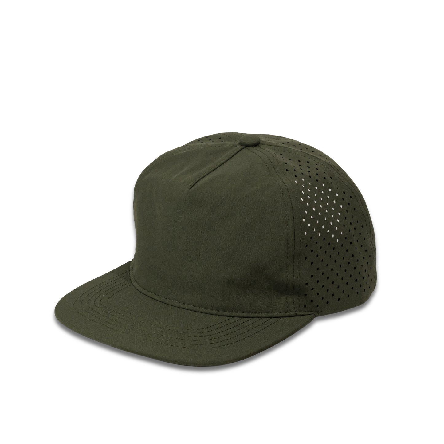 Plain Unstructured Flat 5Panel Laser Hole Hat Water Repellent 5053
