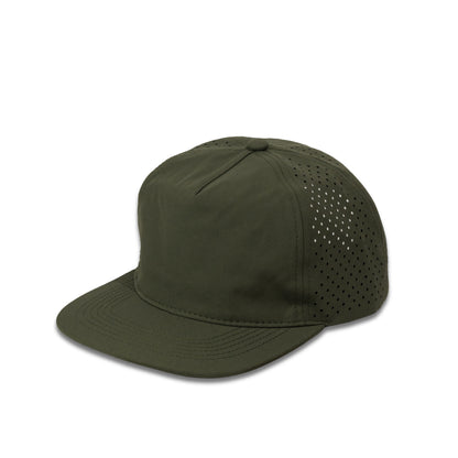 Plain Unstructured Flat 5Panel Laser Hole Hat Water Repellent 5053