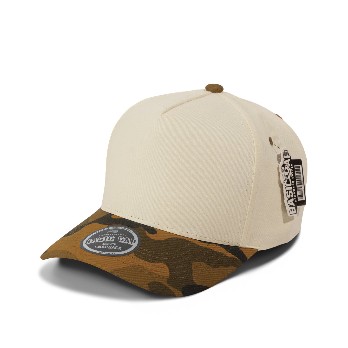 Plain Curve 5Panel Cotton Camo Hat 5013