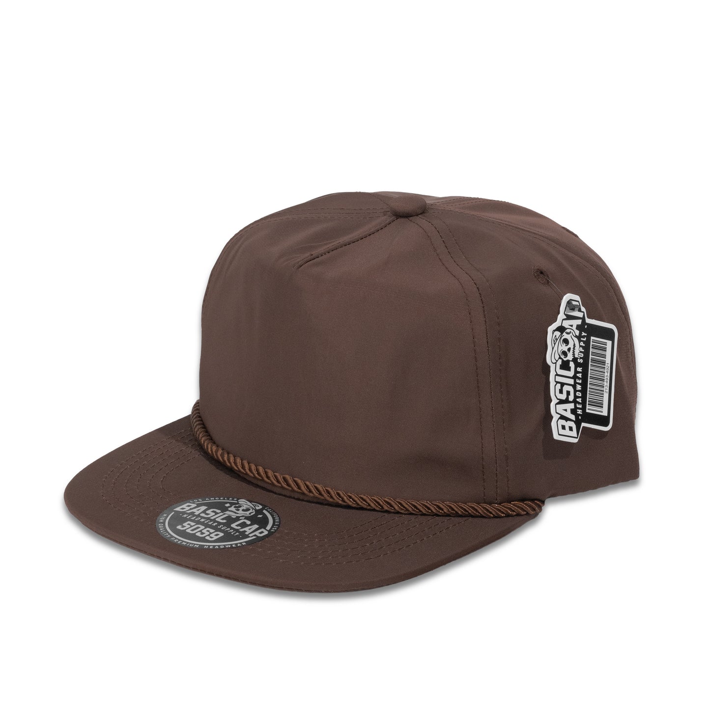 Plain Flat Unstructured 5Panel Rope Nylon Hat 5059