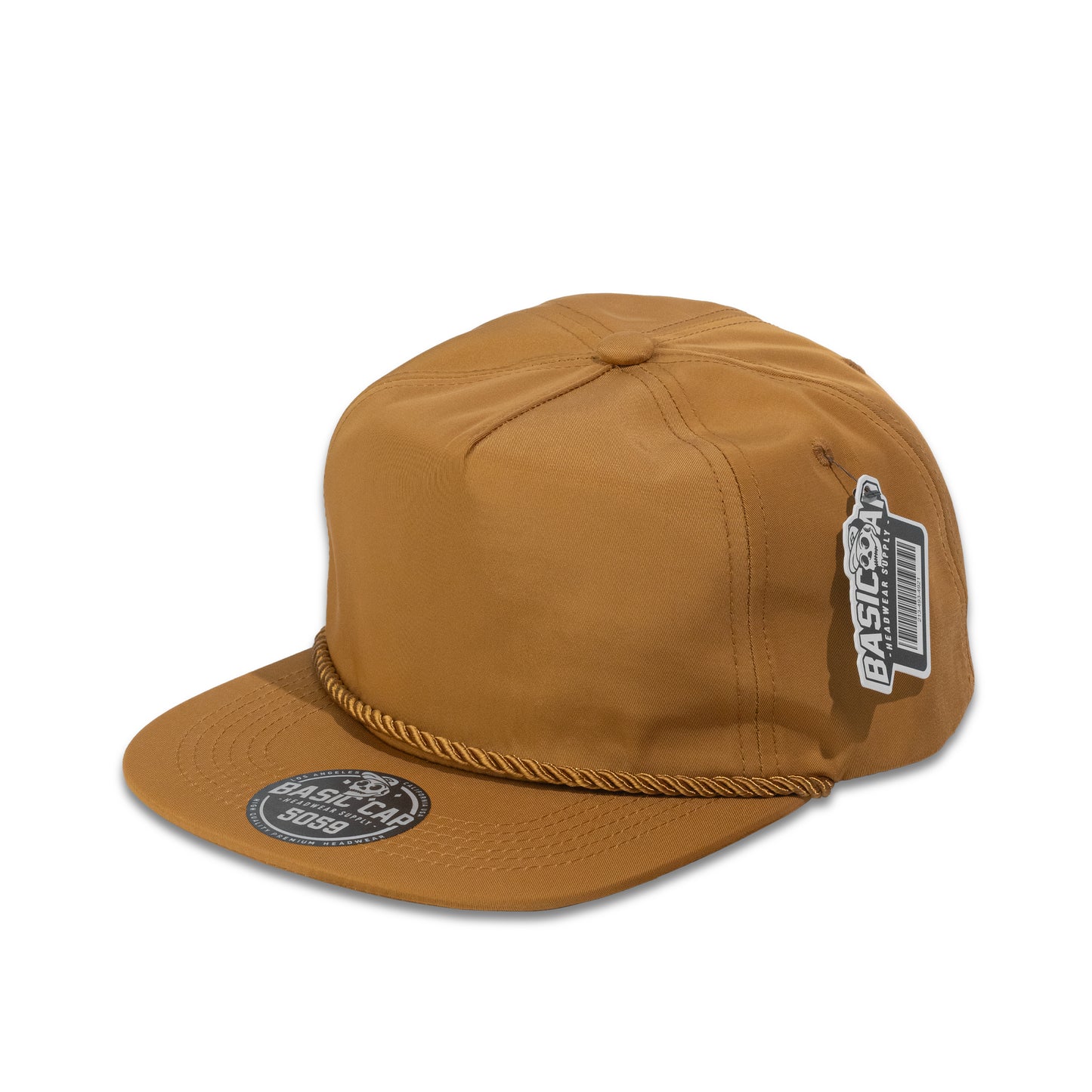 Plain Flat Unstructured 5Panel Rope Nylon Hat 5059